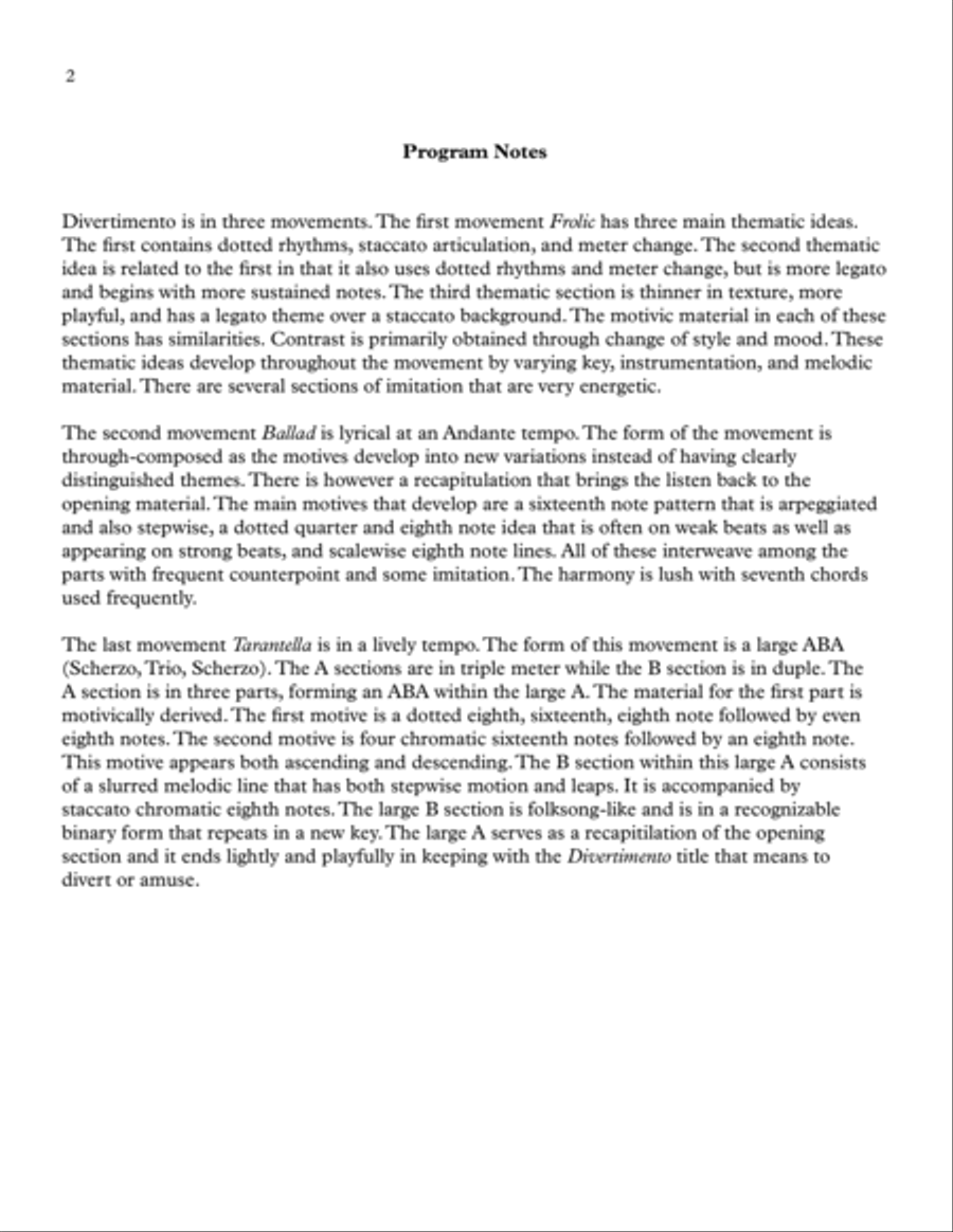 Divertimento for Woodwind Quartet Woodwind Quartet scores gallery preview page 2