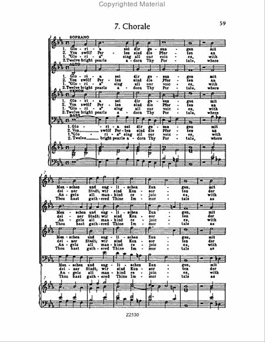 Wachet auf, ruft uns die Stimme, BWV 140 Choir scores gallery preview page 59