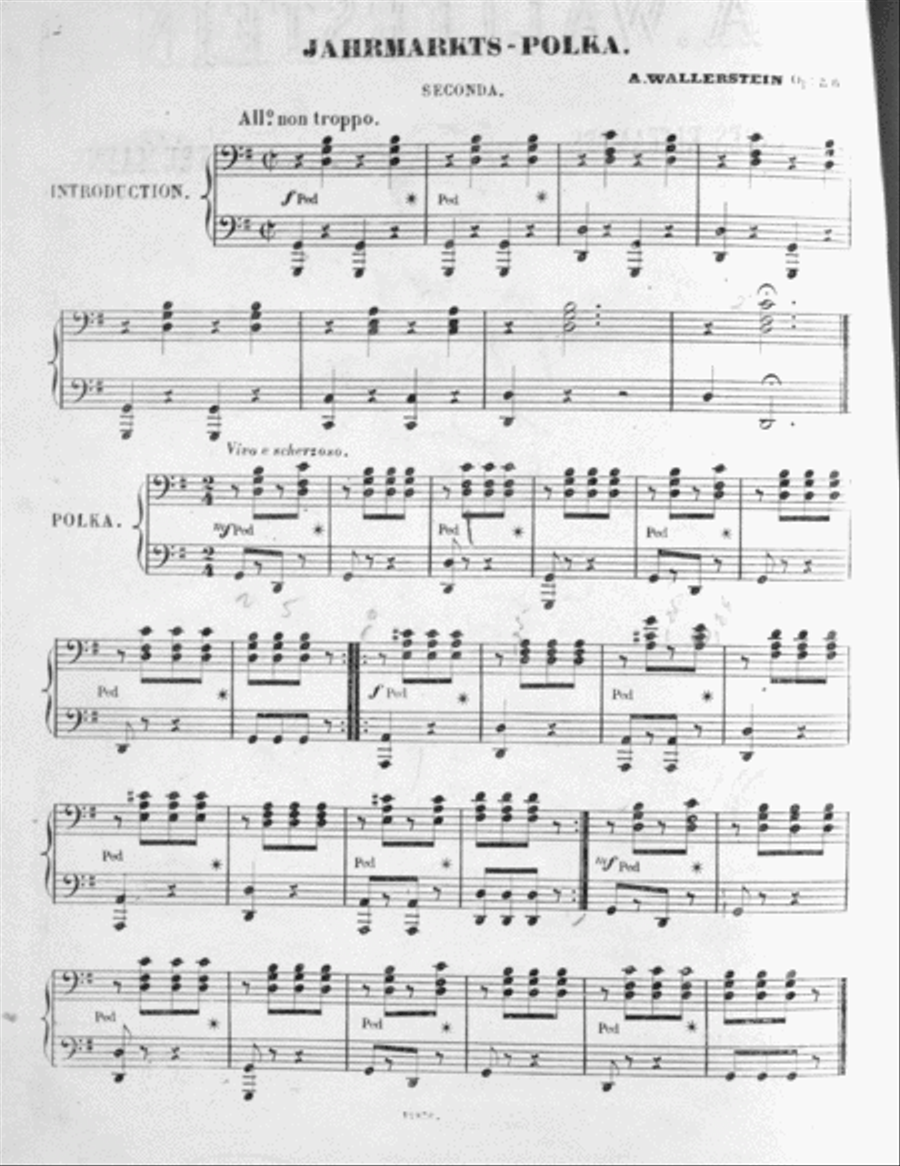 Le Train de plaisir Polka de Carnaval. Jahrmarkts Polka Piano Solo scores gallery preview page 2