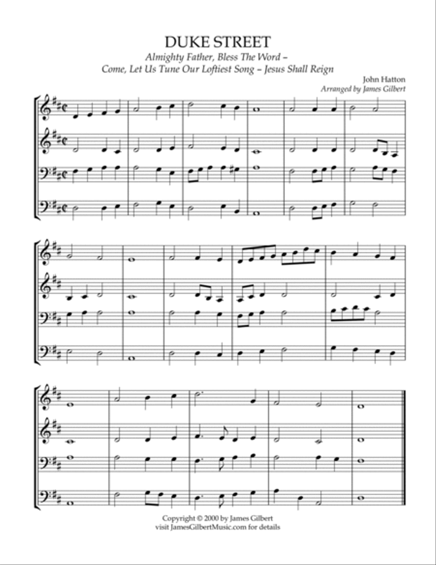 DUKE STREET (Jesus Shall Reign) Small Ensemble scores gallery preview page 2