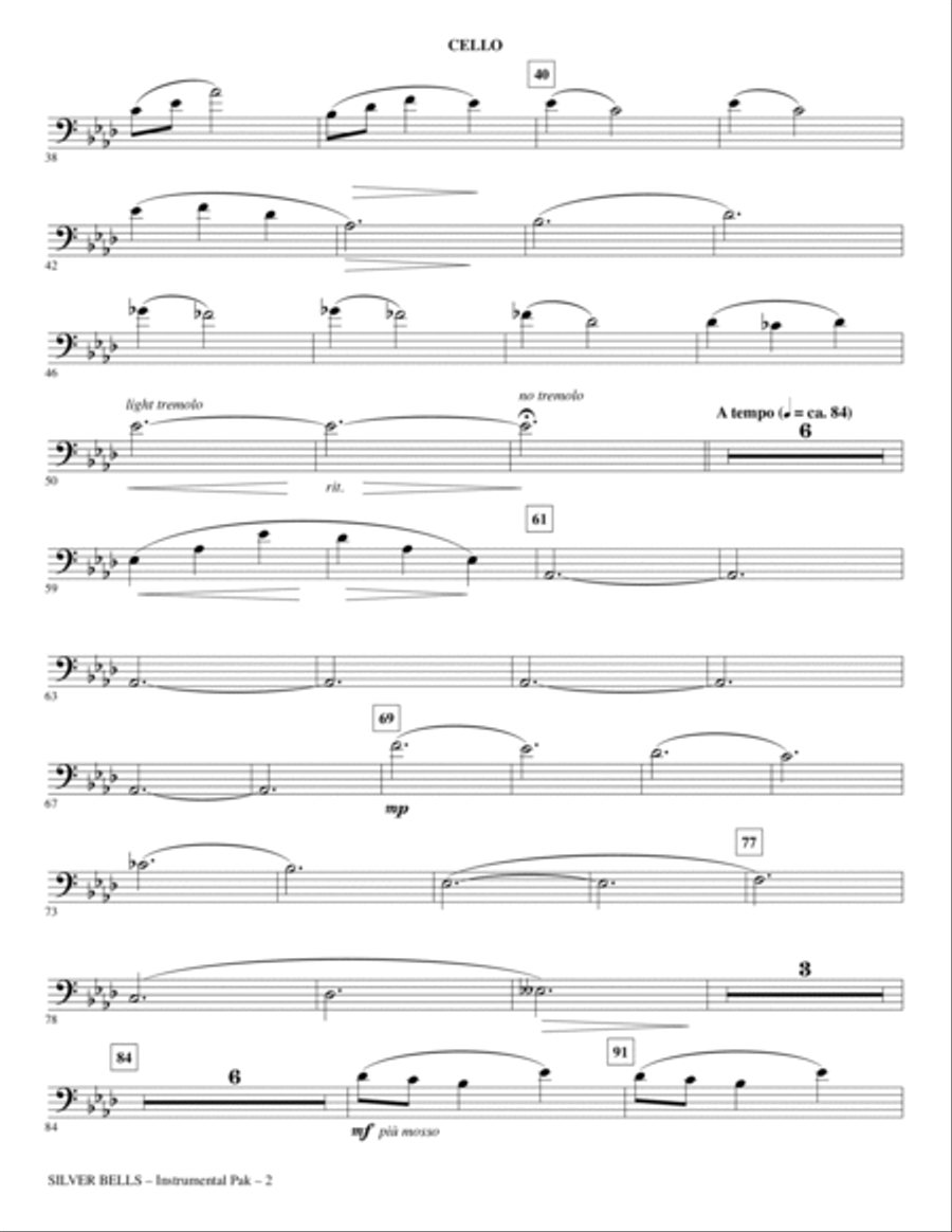 Silver Bells - Cello Choir scores gallery preview page 2