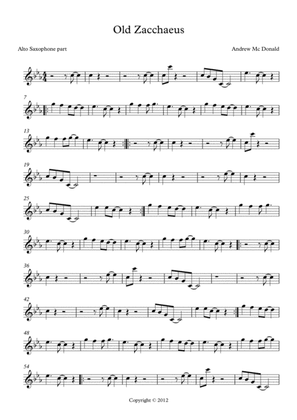 Old Zacchaeus Eb Alto Saxophone Score
