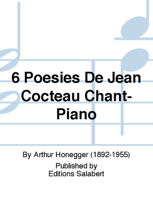 Book cover for 6 Poesies De Jean Cocteau Chant-Piano