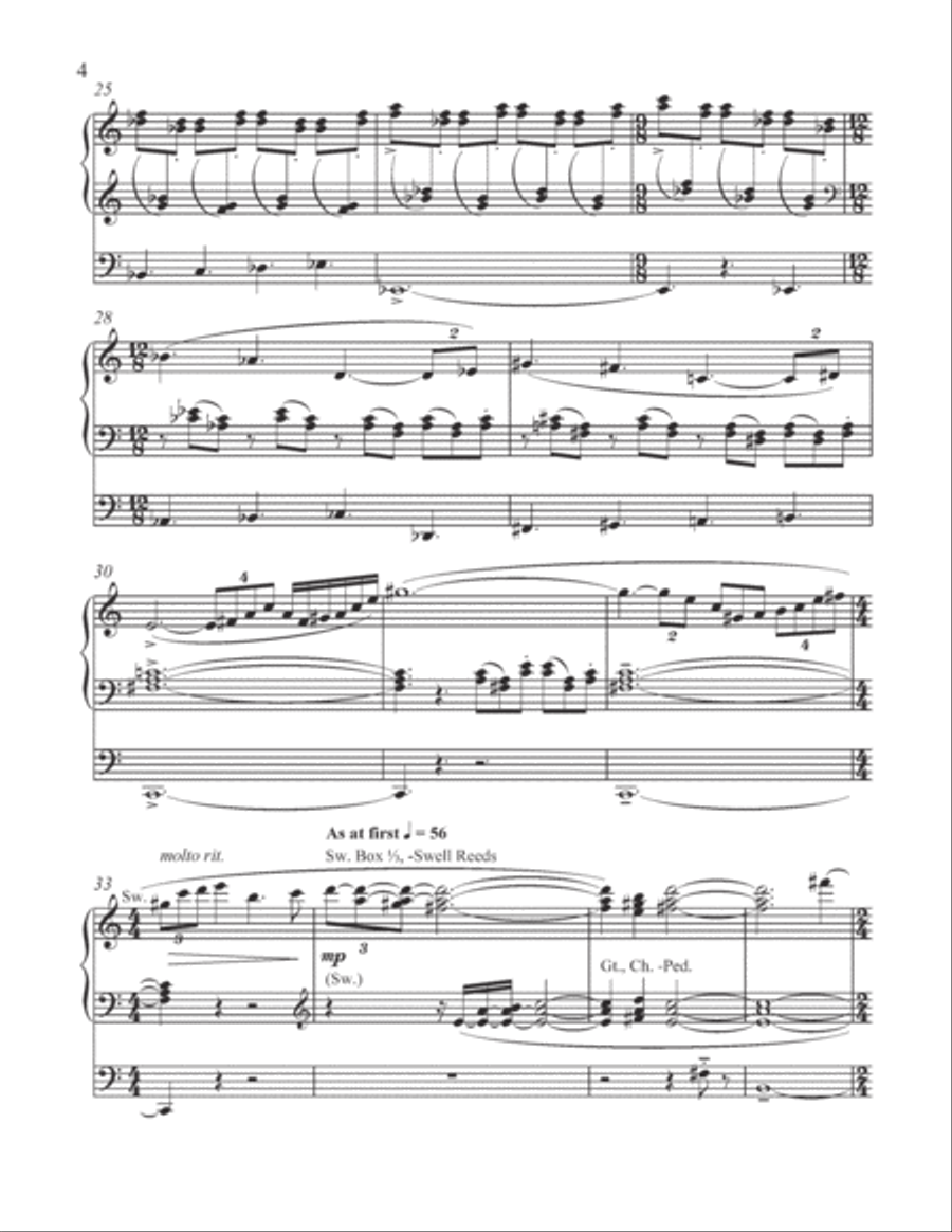 Fantasia and Fugue on Leoni Organ Solo scores gallery preview page 3
