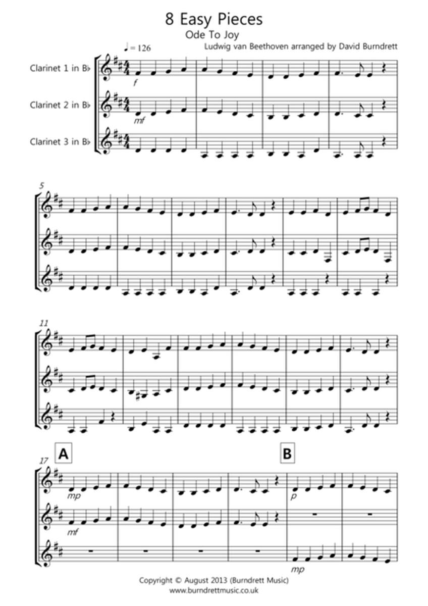 8 Easy Trios, For Clarinet image number null