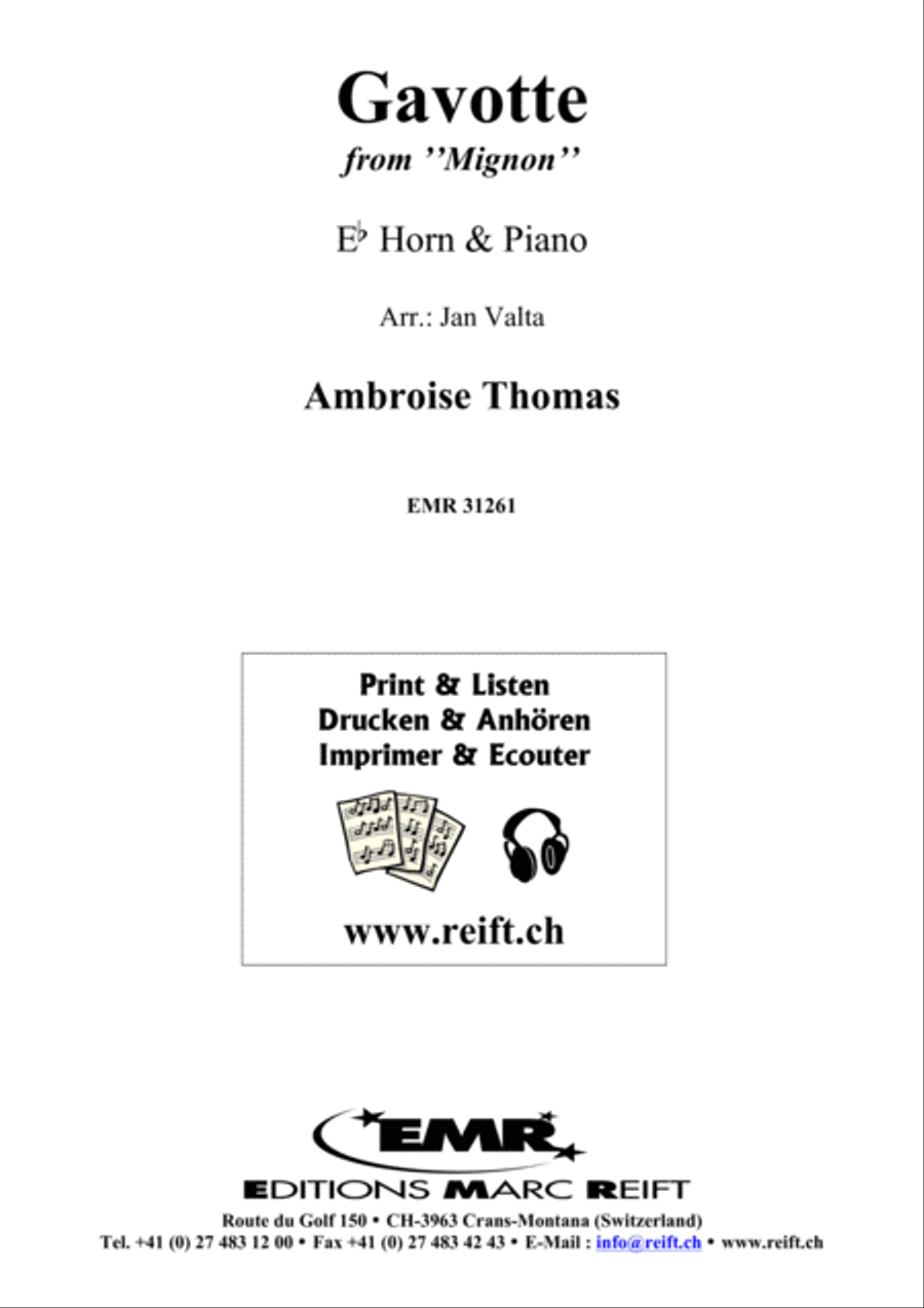 Gavotte Horn scores gallery preview page 1