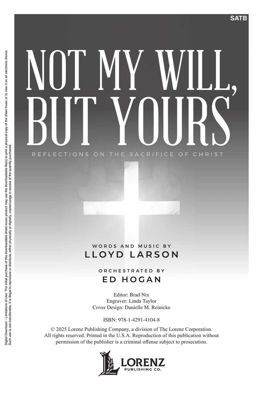Not My Will, But Yours Choir scores gallery preview page 1
