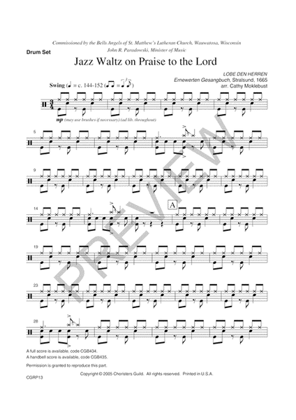 Jazz Waltz on Praise to the Lord - Reproducible Inst. Parts image number null