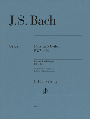 Book cover for Partita No. 5 G Major