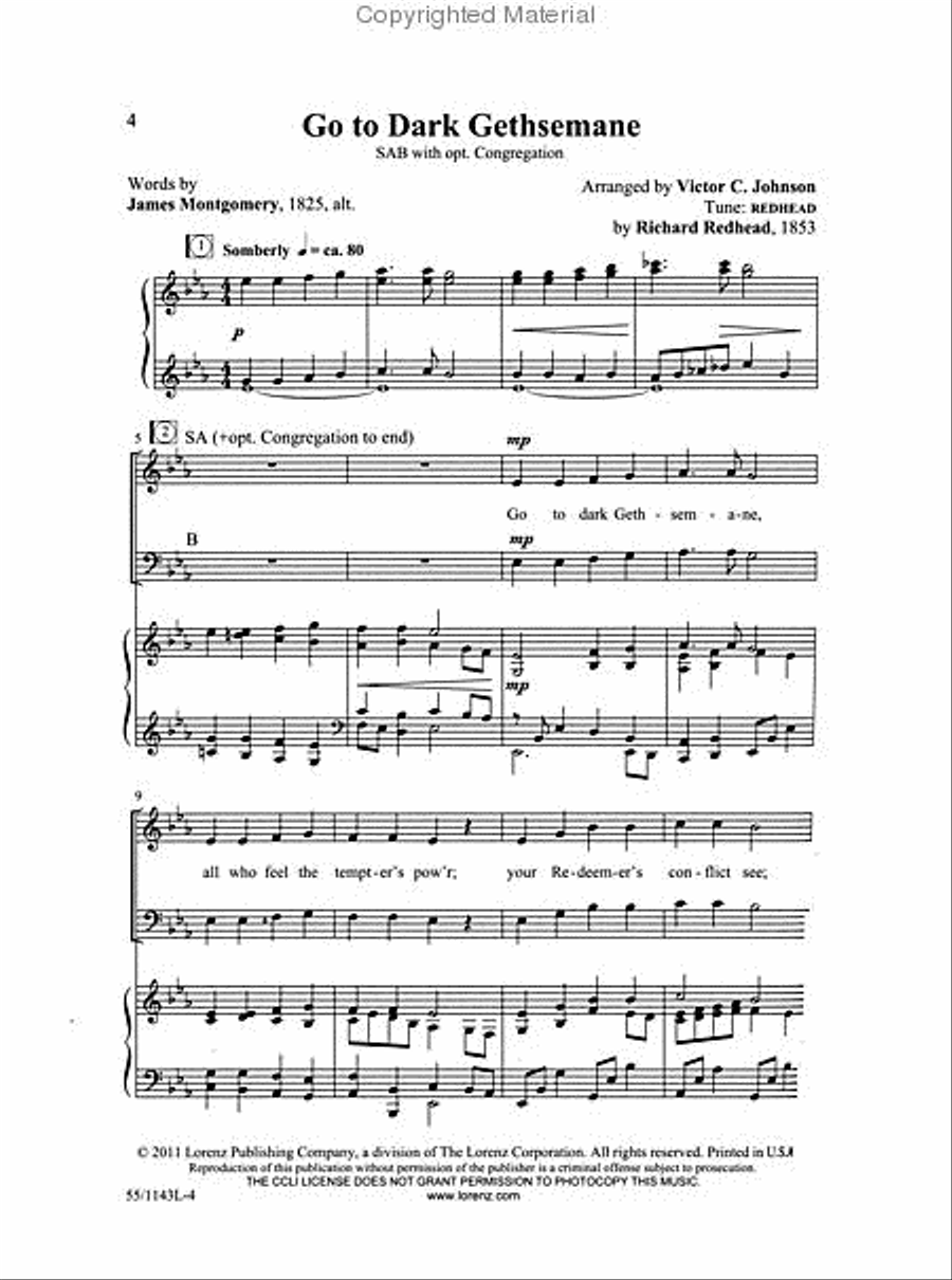 In Calvary's Shadow: A Tenebrae Service 3-Part scores gallery preview page 2