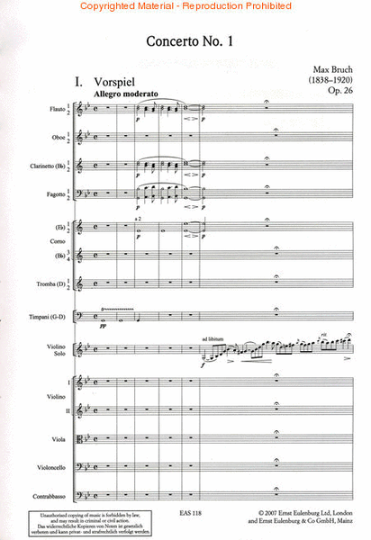 Violin Concerto No. 1 in G Minor, Op. 26 image number null
