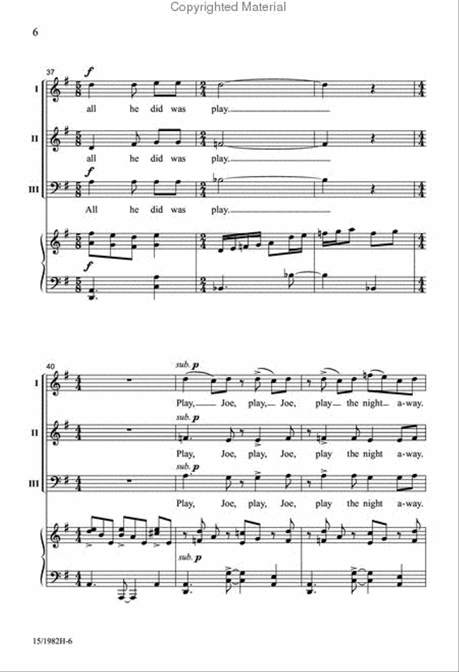 Old Joe Clark 3-Part scores gallery preview page 6