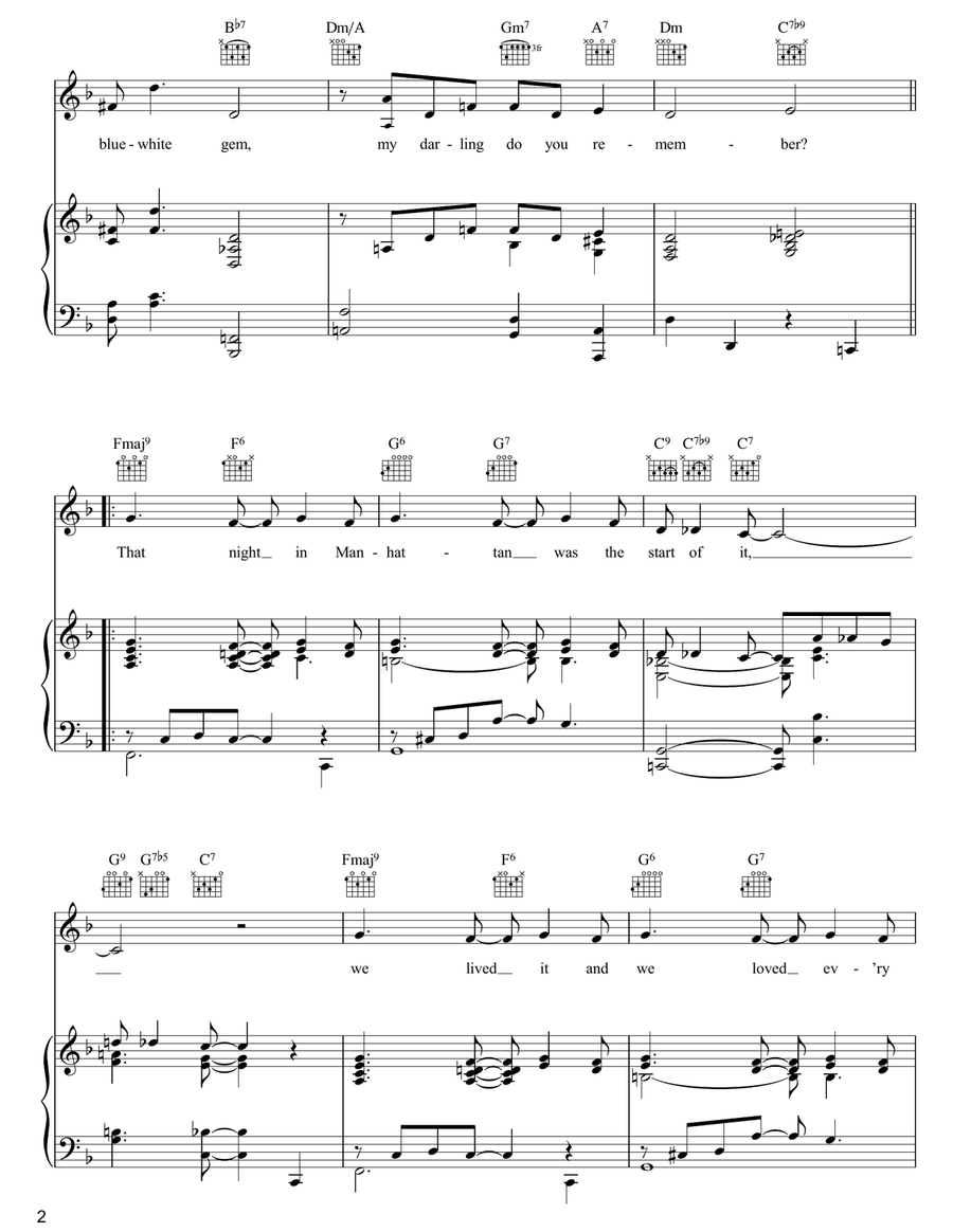 Manhattan Serenade Piano, Vocal, Guitar scores gallery preview page 2