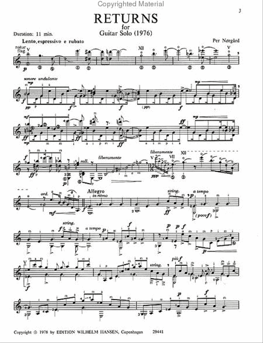 Per Norgard: Returns Acoustic Guitar scores gallery preview page 2