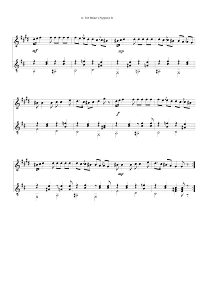 Reb Itzikel's niggun (Song of Rabbi Ezekiel) for clarinet and guitar image number null