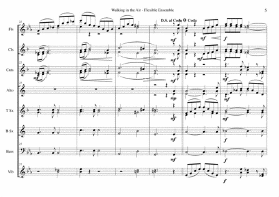 Walking In The Air Large Ensemble scores gallery preview page 5