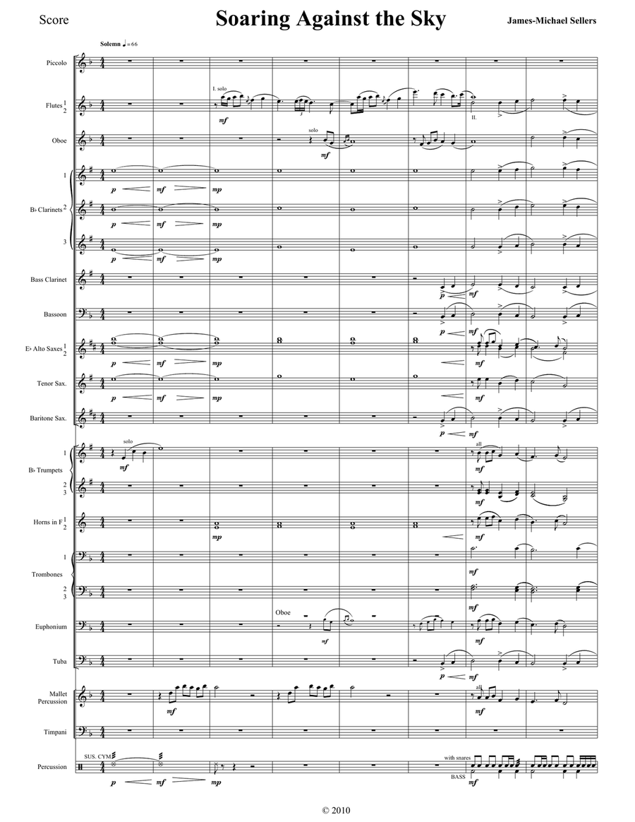 Soaring Against the Sky Concert Band scores gallery preview page 3