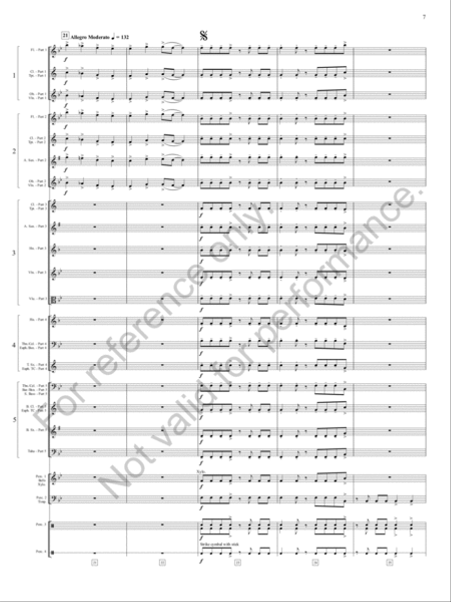 Stone Mountain Overture Concert Band scores gallery preview page 8