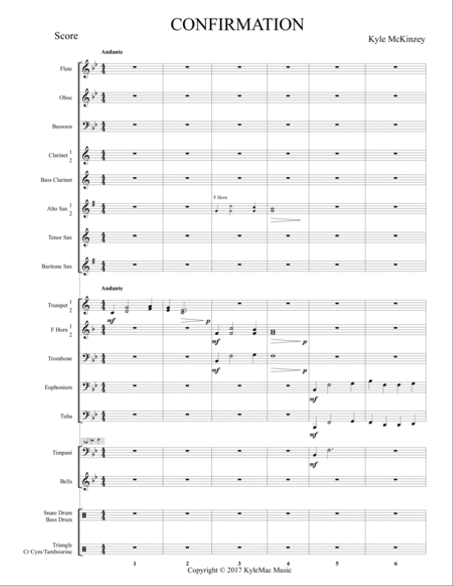 Confirmation Concert Band scores gallery preview page 2