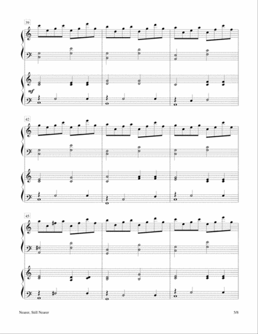 Nearer, Still Nearer (Keyboard Duet - 2 Pianos, 4 Hands) 2 Pianos, 4-Hands scores gallery preview page 5
