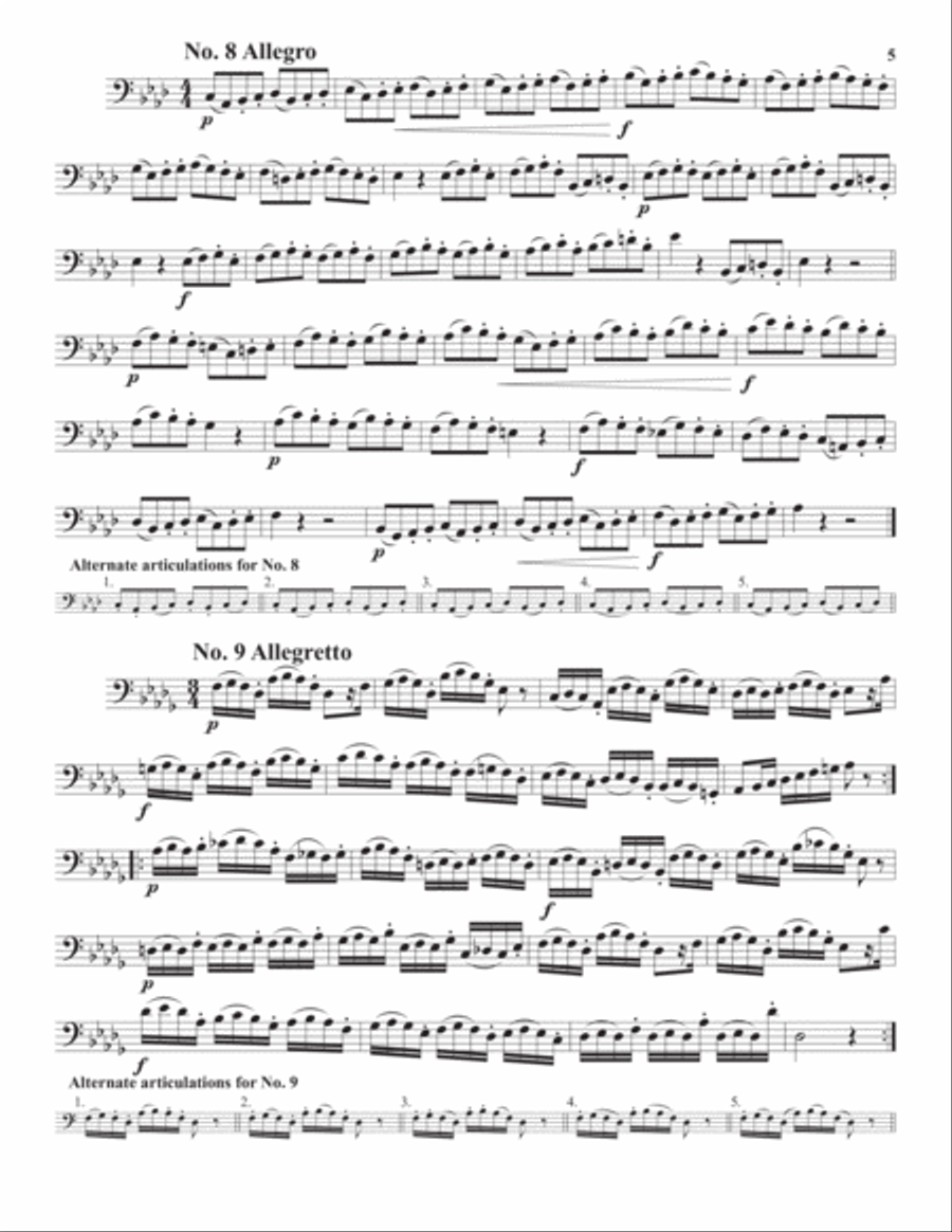 60 Etudes for High Tuba or Euphonium Euphonium scores gallery preview page 6