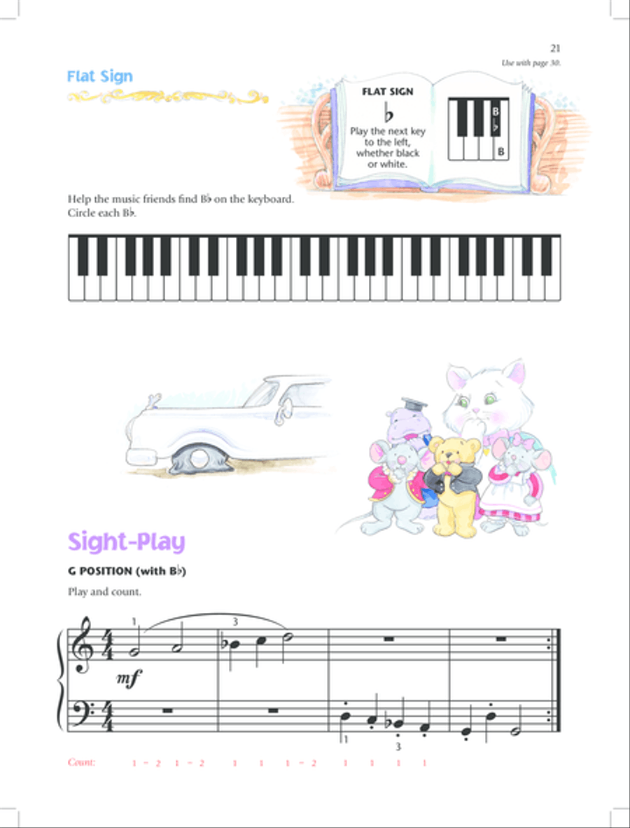 Music for Little Mozarts Notespeller & Sight-Play Book, Book 4 Piano Method scores gallery preview page 24