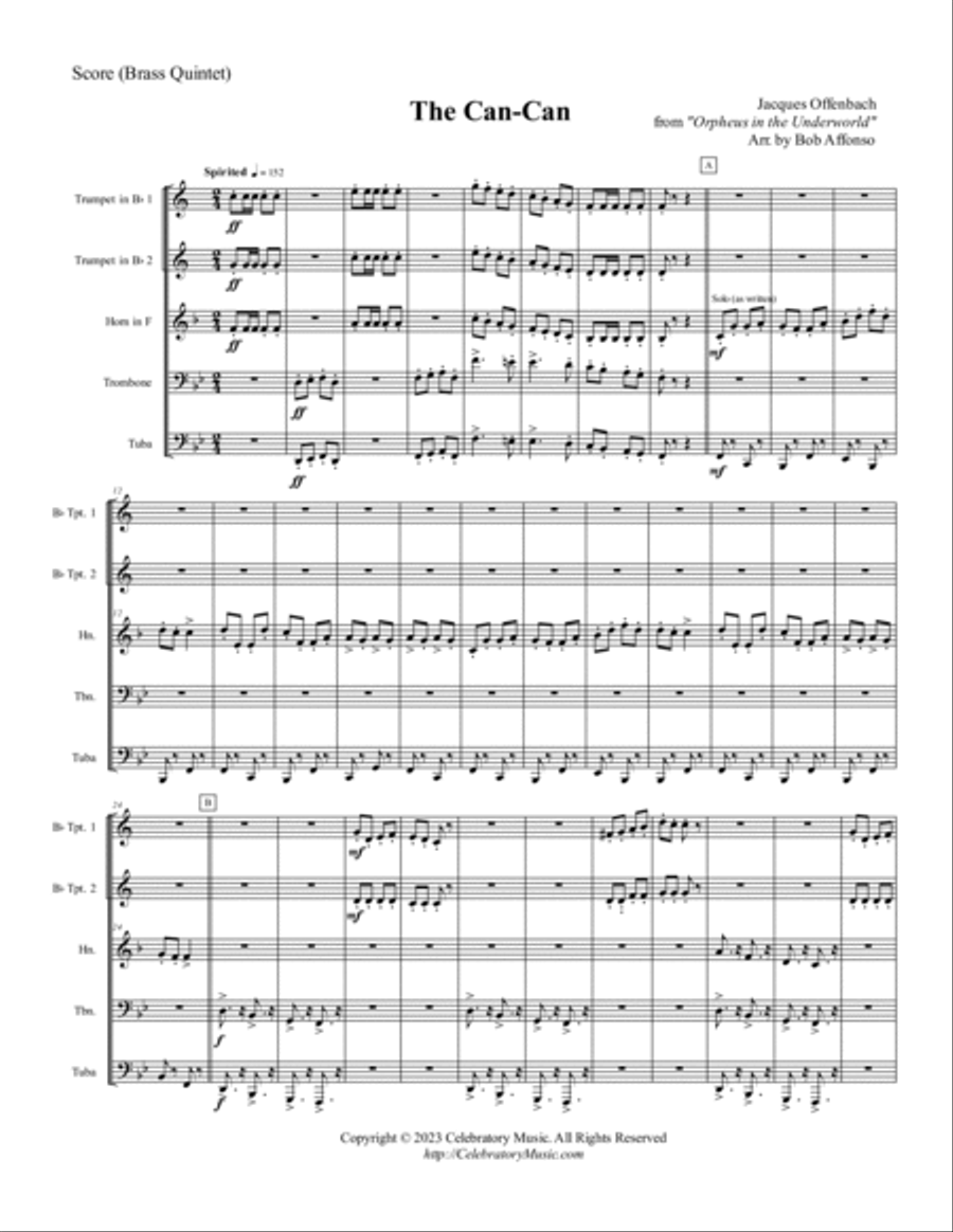The Can-Can The Can-Can Brass Quintet scores gallery preview page 2