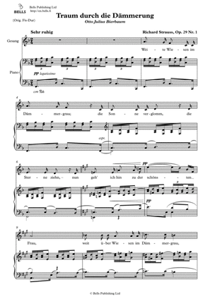 Traum durch die Dammerung, Op. 29 No. 1 (F Major)