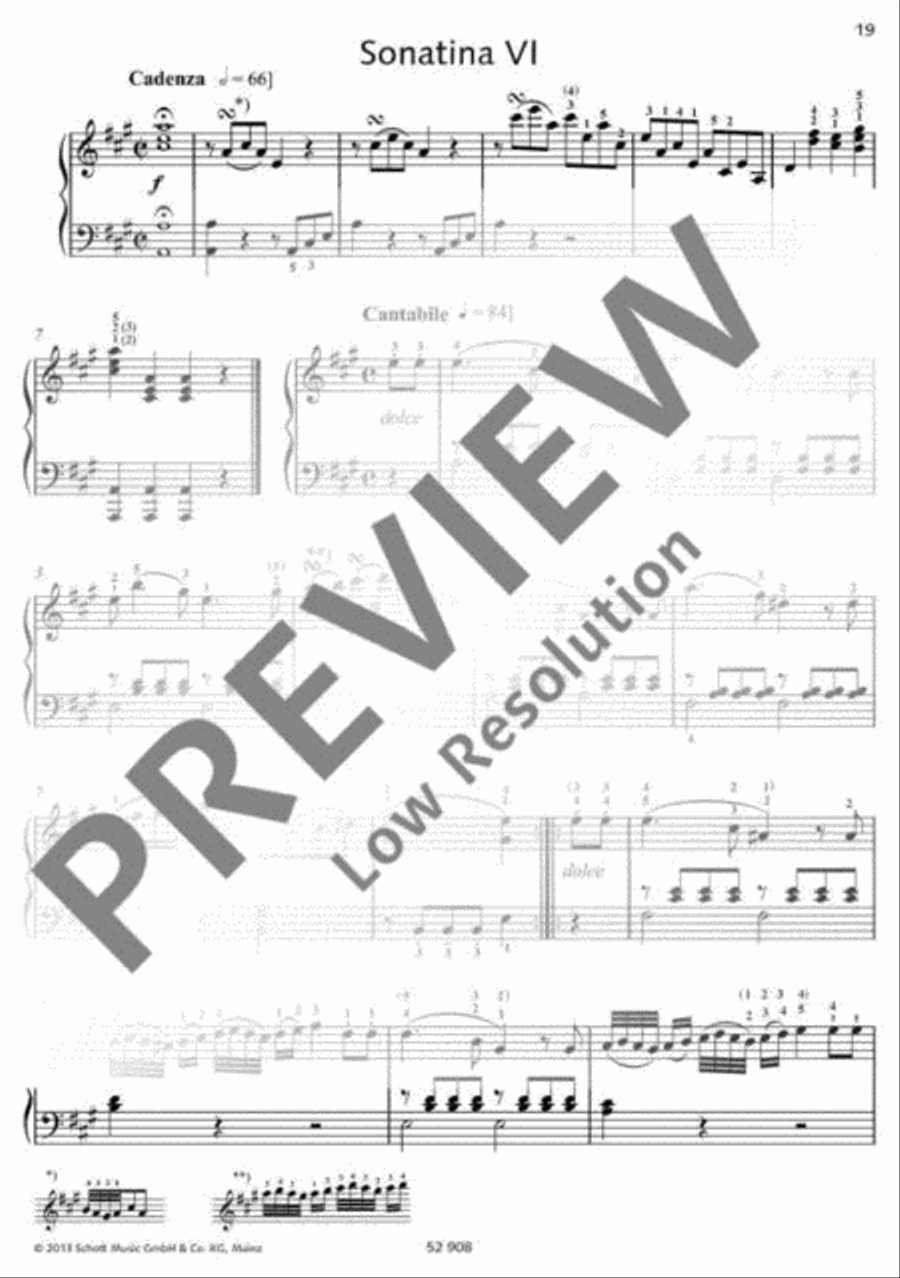 12 Easy and progressive Sonatinas Piano Solo scores gallery preview page 20