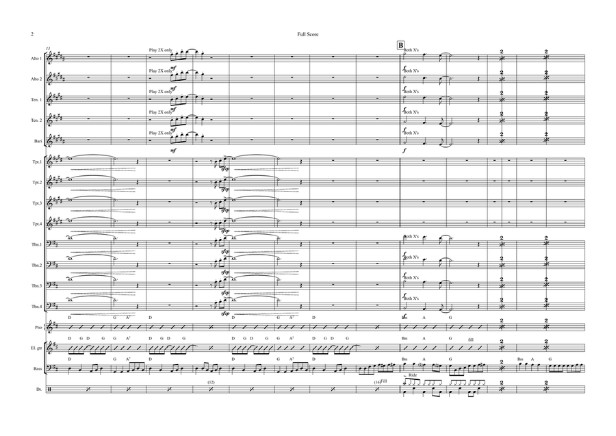 Burning Love Jazz Ensemble scores gallery preview page 2