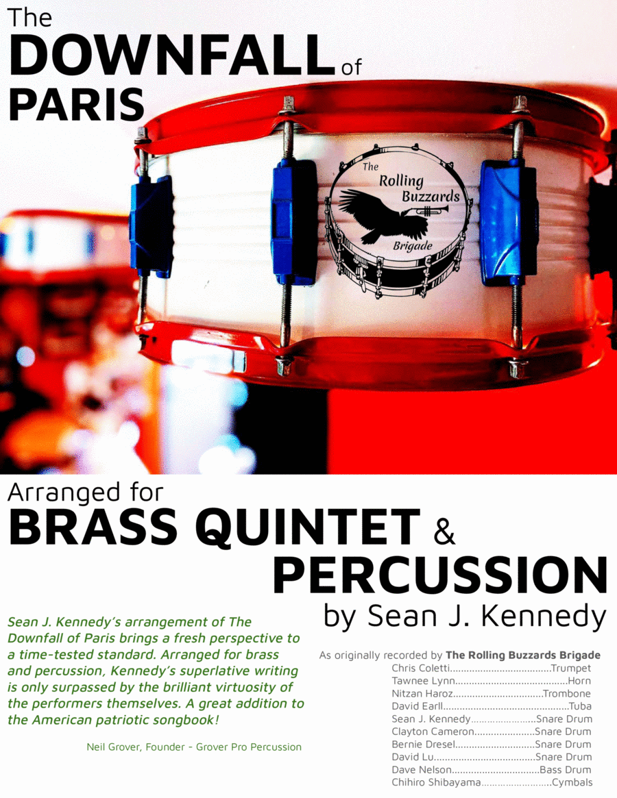 The Downfall of Paris for Brass Quintet and Percussion Large Ensemble scores gallery preview page 1
