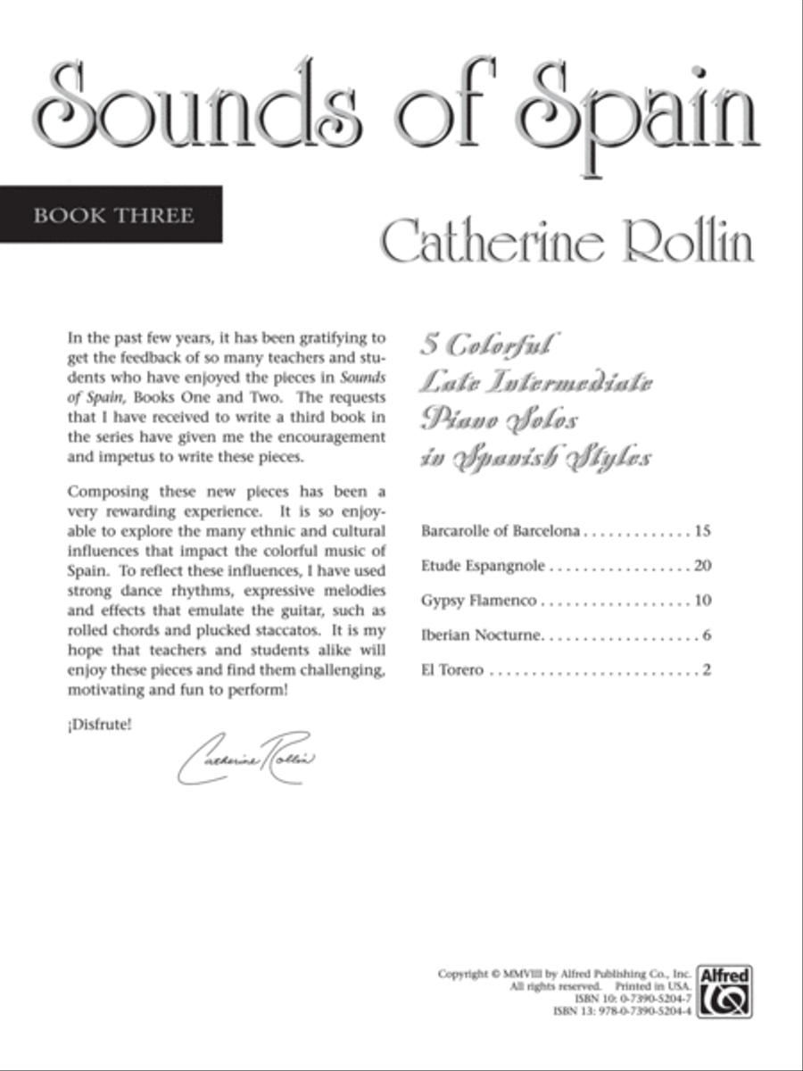 Sounds of Spain, Book. 3 Piano Solo scores gallery preview page 2