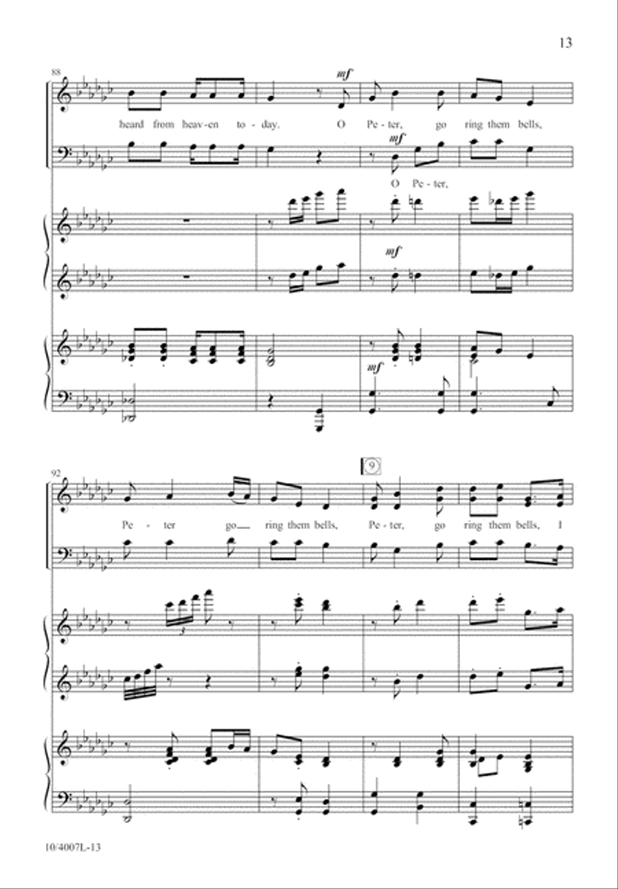 Peter, Go Ring Them Bells 3-Part scores gallery preview page 13