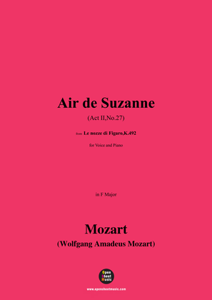 Book cover for W. A. Mozart-Air de Suzanne(Act 4 No.27),in F Major
