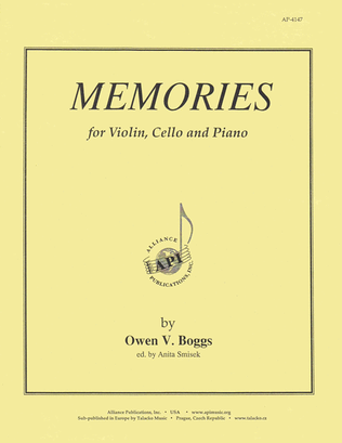 Book cover for Memories - Vln, Vc, Pno