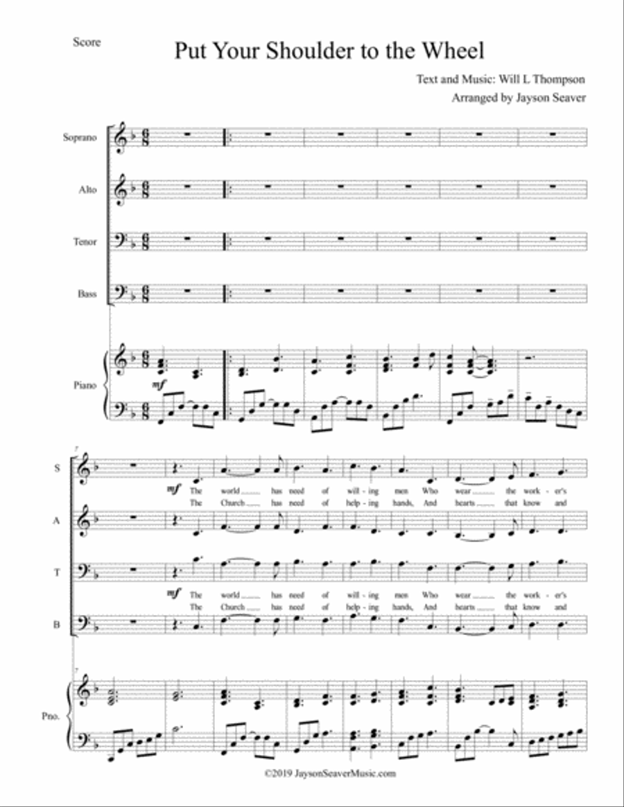 Put Your Shoulder To The Wheel 4-Part scores gallery preview page 2