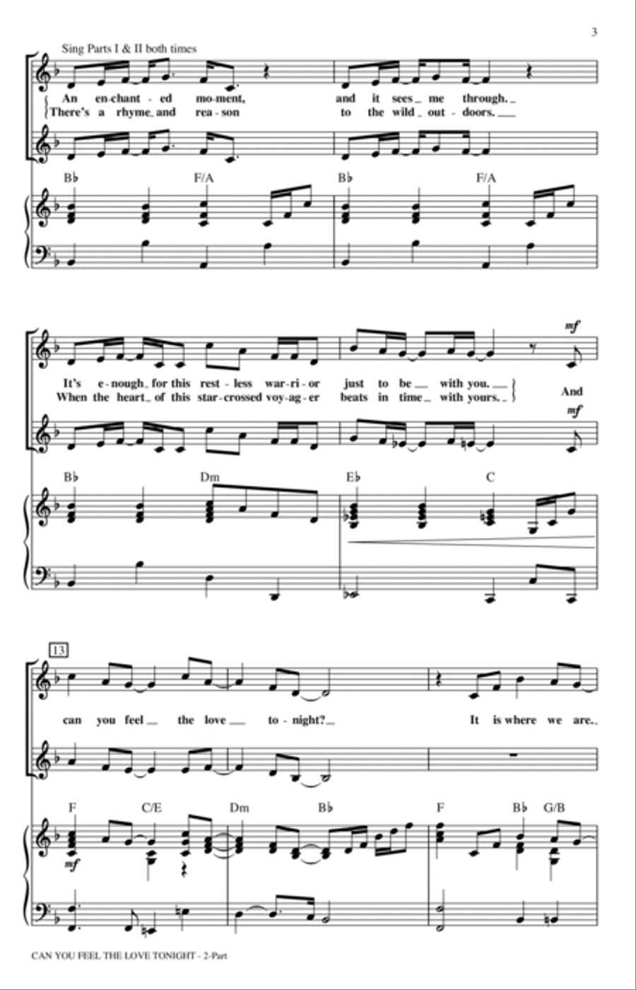 Can You Feel The Love Tonight (from The Lion King) (arr. Keith Christopher) 2-Part scores gallery preview page 2