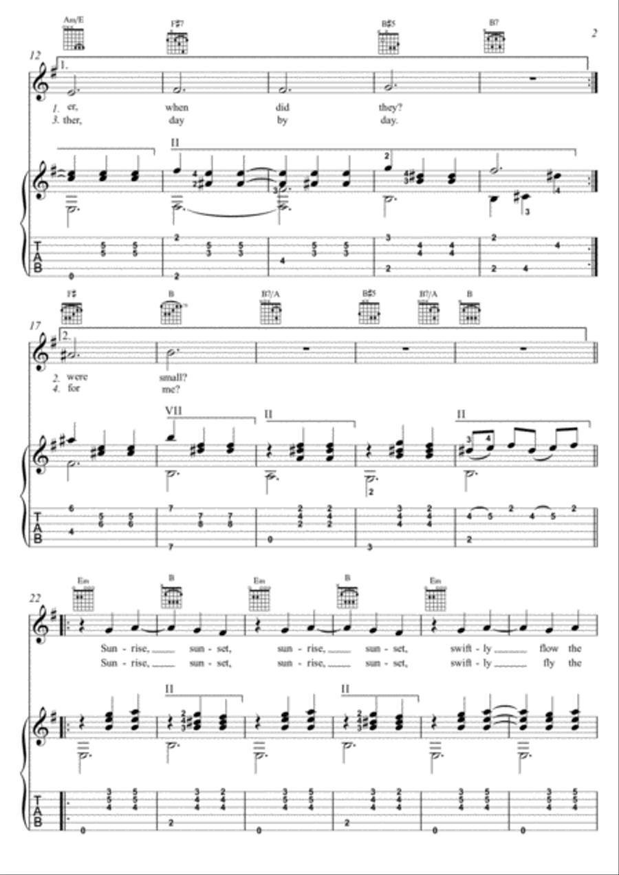 Sunrise, Sunset String Duet scores gallery preview page 2