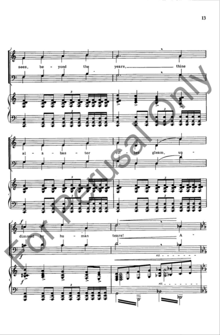 America The Beautiful (Choral Score) 4-Part scores gallery preview page 12