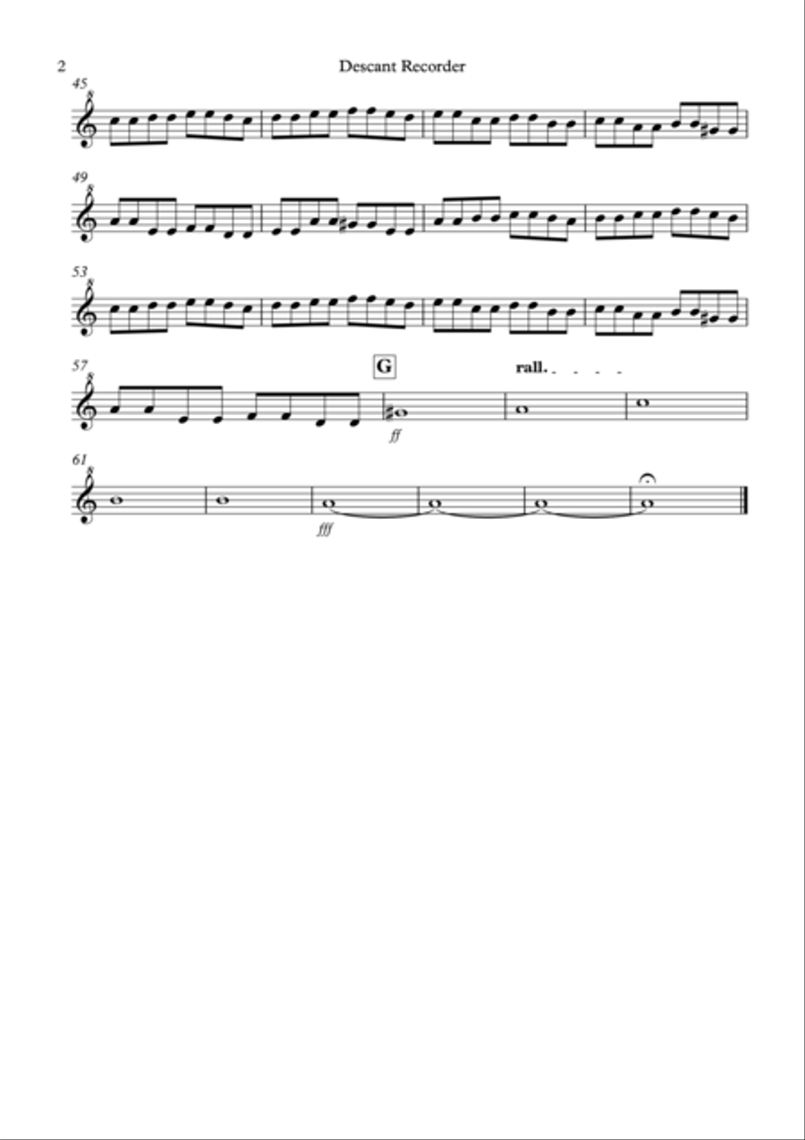 Toccata by Bach Rocks! for Recorder Quartet Recorder scores gallery preview page 5