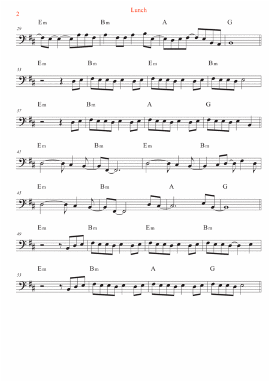 Lunch Cello Solo scores gallery preview page 2