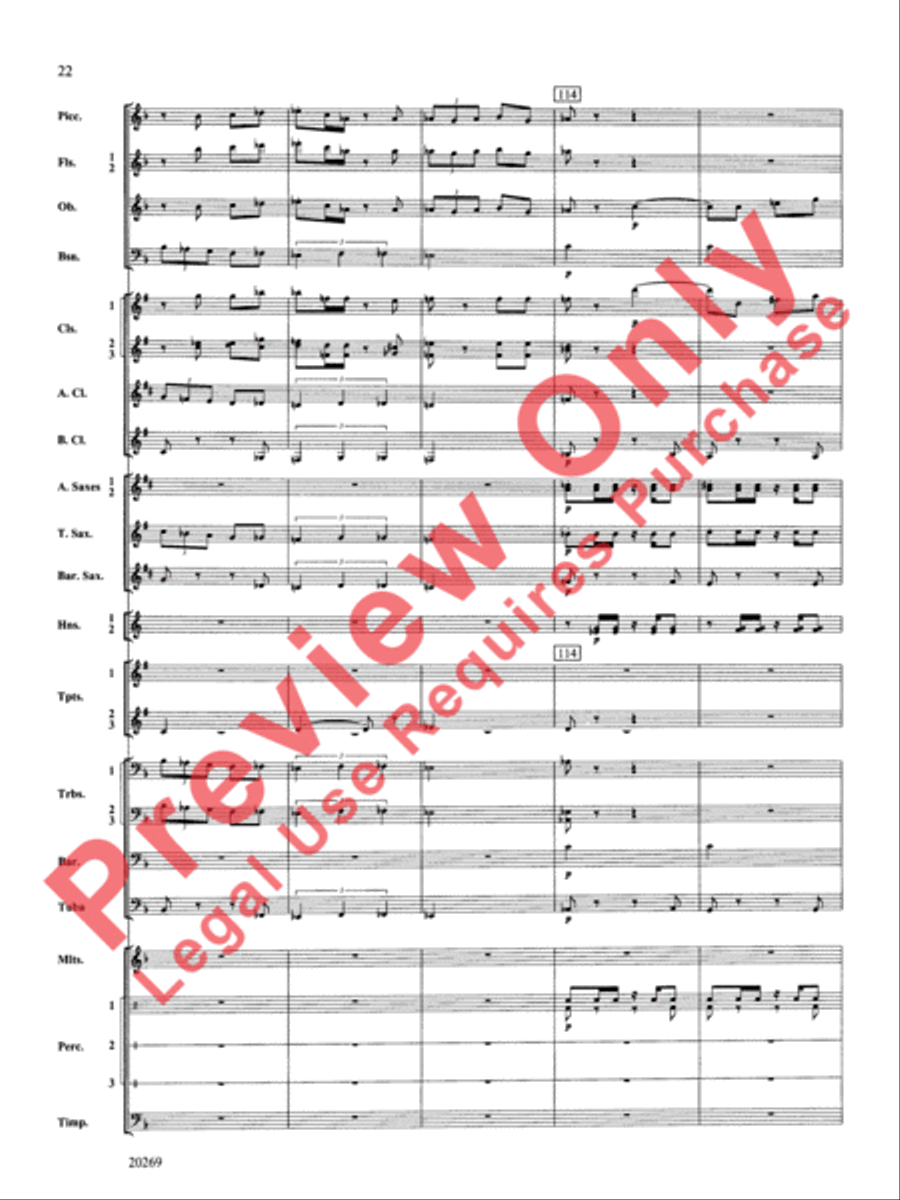 Night in the Tropics Concert Band scores gallery preview page 23