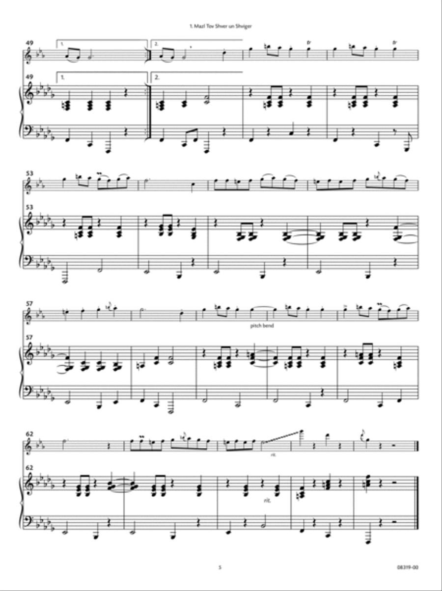 Klezmer Diptych Small Ensemble scores gallery preview page 3