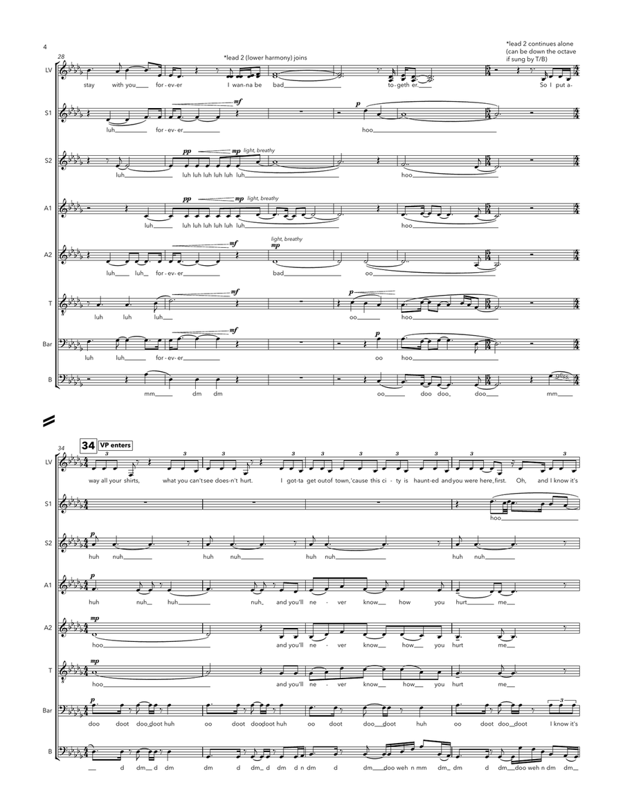 Bad Together A Cappella scores gallery preview page 4