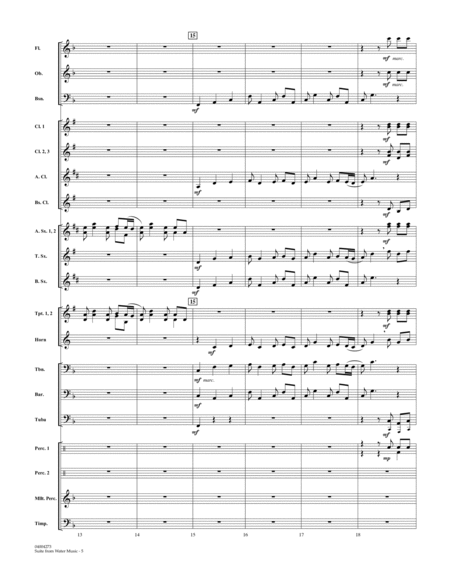 Suite from Water Music - Full Score