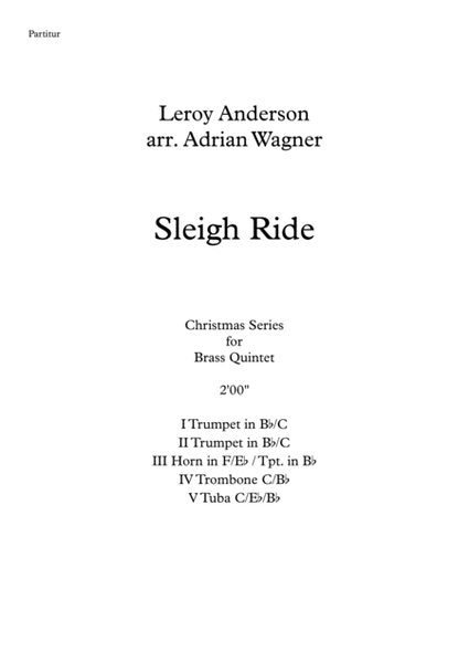 "Sleigh Ride" (Leroy Anderson) Brass Quintet arr. Adrian Wagner image number null