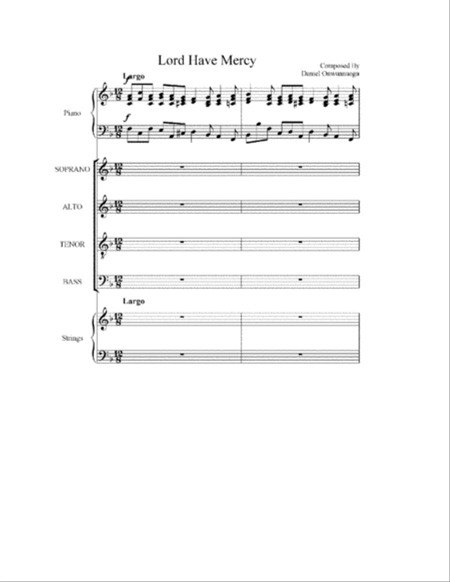 LORD HAVE MERCY 4-Part scores gallery preview page 1