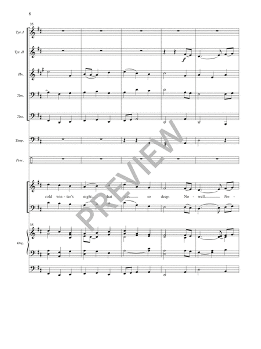 Festival First Nowell - Full Score and Parts 4-Part scores gallery preview page 9