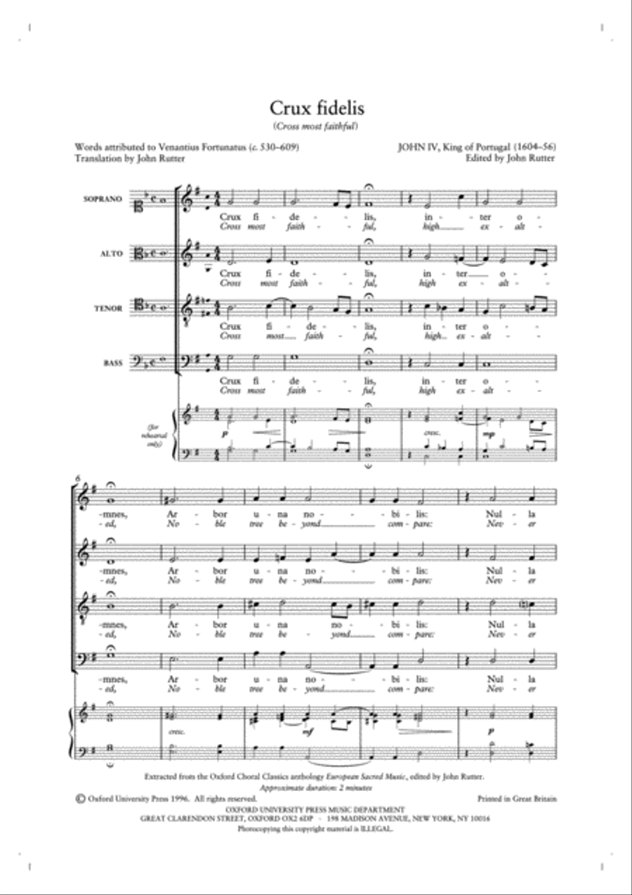 Crux fidelis 4-Part scores gallery preview page 2