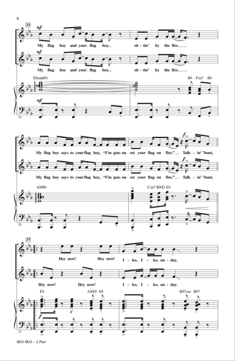 Iko Iko Iko Iko 2-Part scores gallery preview page 6